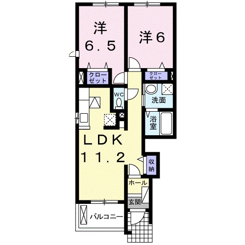 ヴェルガーデン 101号室 間取り