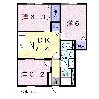 レジデンスＫＩ－Ⅱ 101号室 間取り