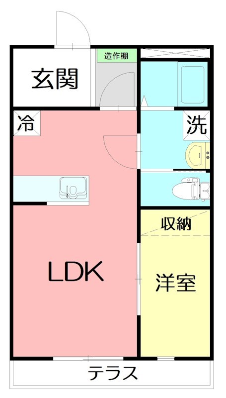 アレーズ湘南 104号室 間取り