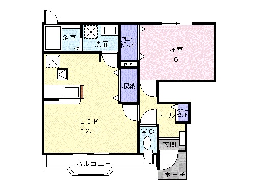 ガーデンハウス K.Y 103号室 間取り