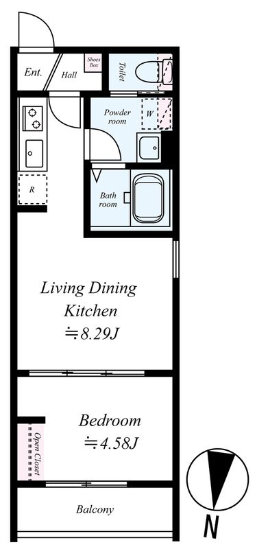 GRADUS伊勢原 202号室 間取り