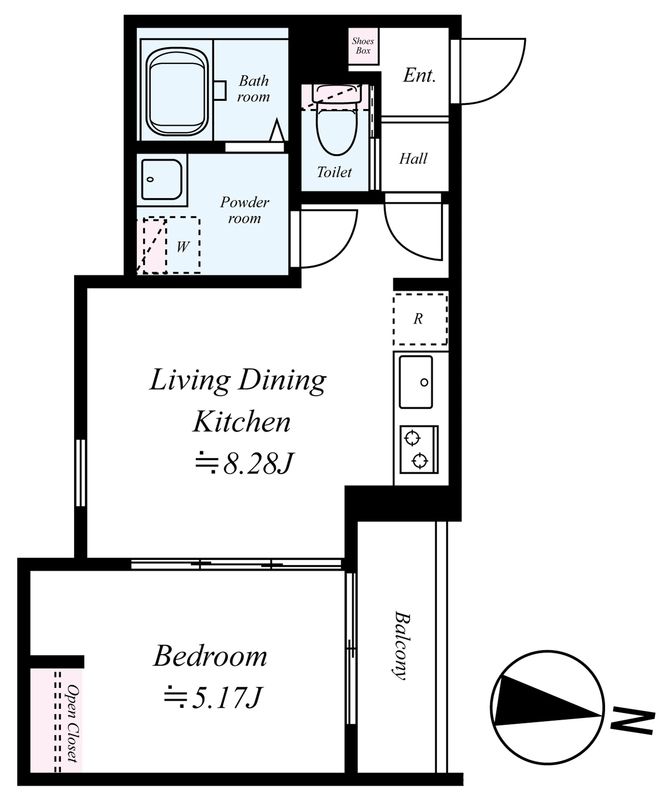 GRADUS伊勢原 203号室 間取り