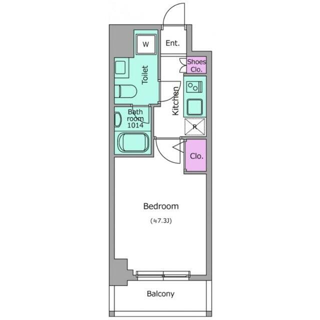 レジディア本厚木 0204号室 間取り