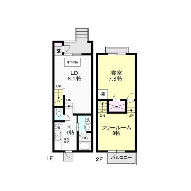 グラン・クール Ⅰ 101号室 間取り