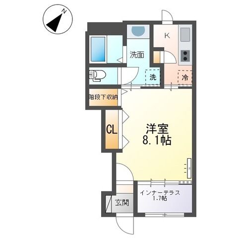 (仮称)箱根町仙石原アパートⅢ期新築工事 106号室 間取り