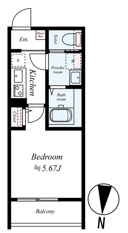 GRADUS伊勢原Ⅱ 301号室 間取り