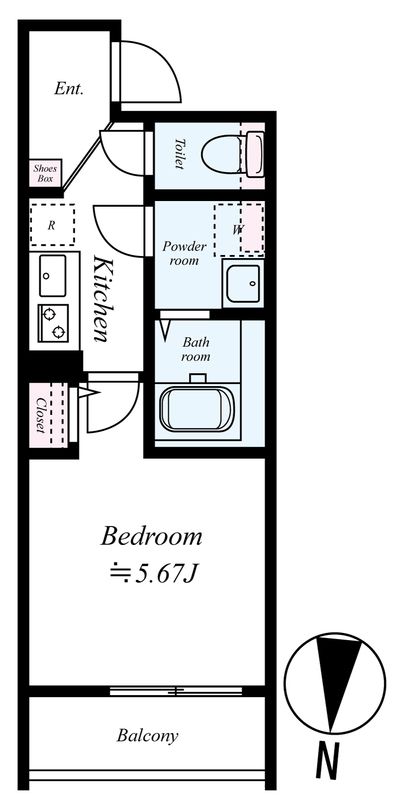 GRADUS伊勢原Ⅱ 302号室 間取り