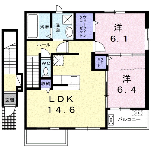 ジェルメ　小田原 208号室 間取り