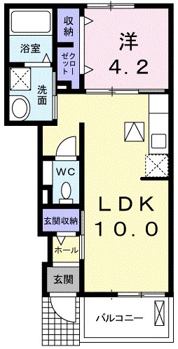 グリーンビュウ 103号室 間取り