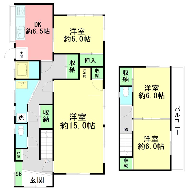 竹松貸家 間取り