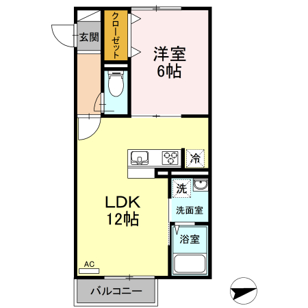 laid-back 201号室 間取り