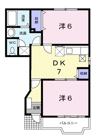 グランデージュＭＫ 104号室 間取り