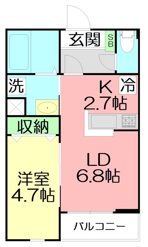 カーサエイル 303号室 間取り