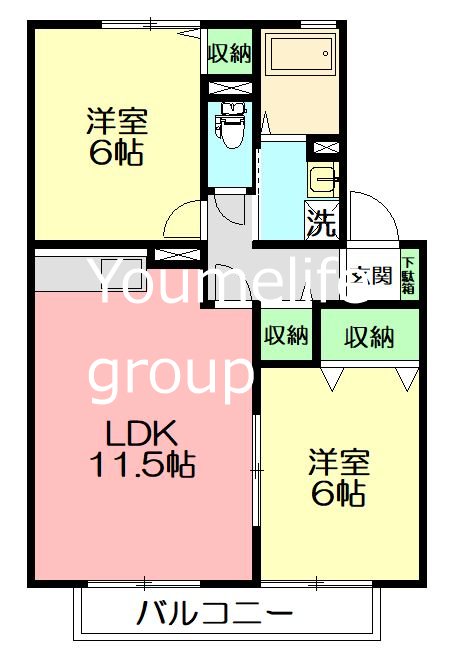 グランパルティールC  103号室 間取り