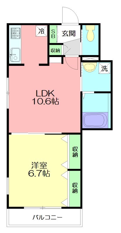 Riverside Deux M 301号室 間取り