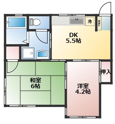 大木ハイツ 201号室 間取り