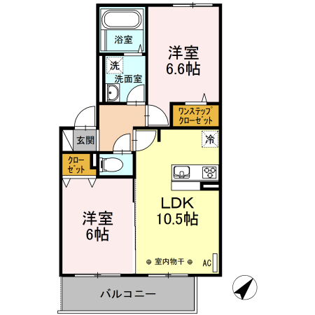 ヴェルトリー四つ葉 301号室 間取り