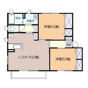 シティハイツ渋沢Ⅱ 102号室 間取り