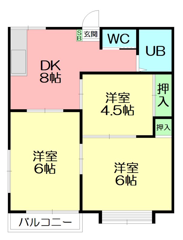 エスポワール 101号室 間取り