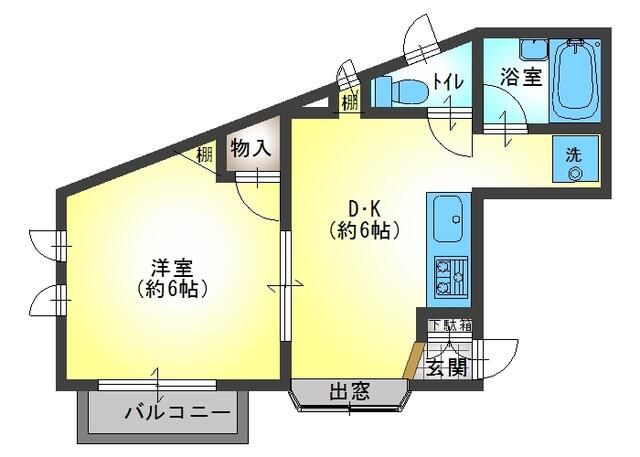 コクシネール石上 201号室 間取り