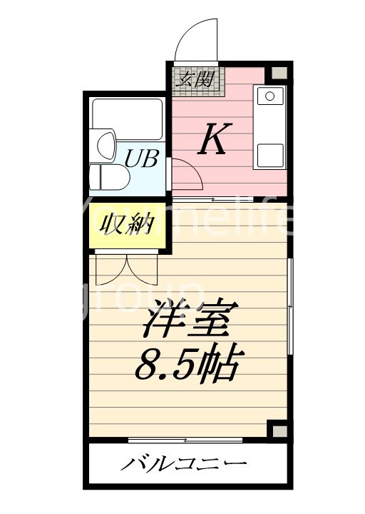 ファーストライフ伊勢原 105号室 間取り