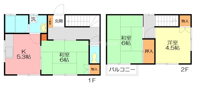 野地貸家 間取り