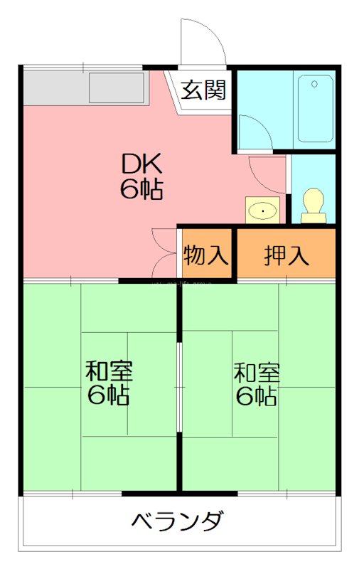 さかわ野ハイツ 202号室 間取り