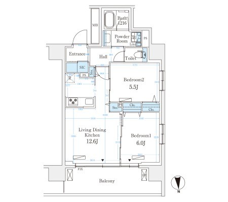 ハビテ本厚木 204号室 間取り