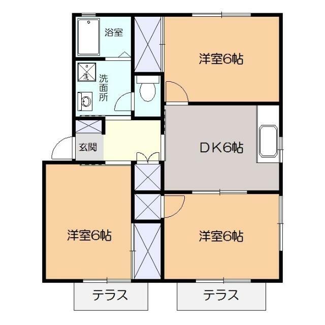 VIVAパレットA 101号室 間取り