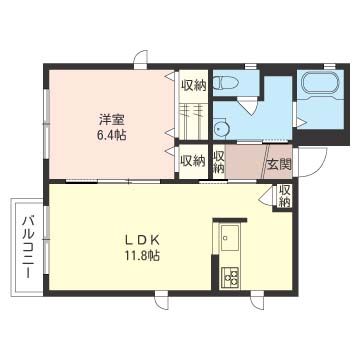 アドラブール 201号室 間取り