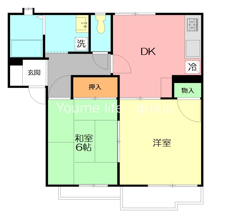 サンハイツ豊原 202号室 間取り