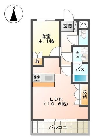 エルマルム 0203号室 間取り