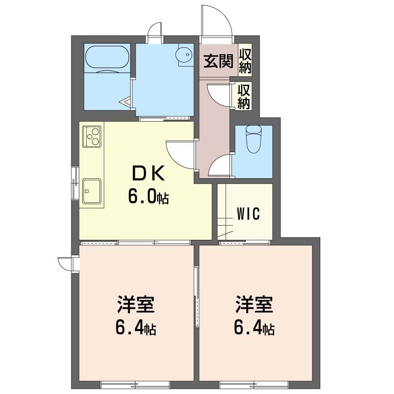 コミーテラスⅡ 101号室 間取り