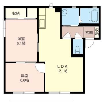 コンフォート湘南緑ヶ丘 101号室 間取り