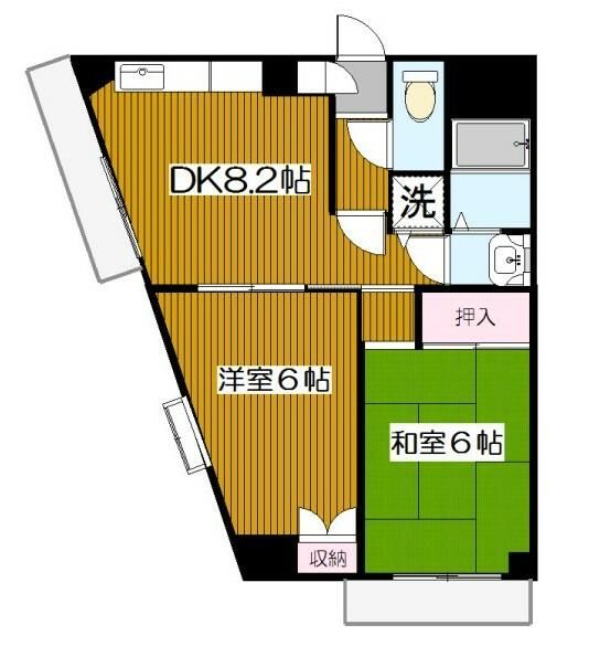 メルベーユ山手台 401号室 間取り