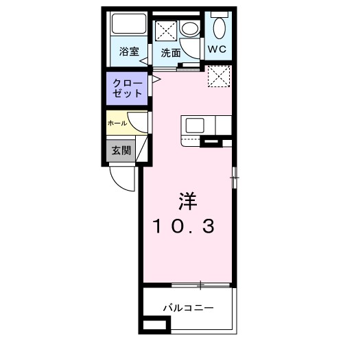 ピクシー 202号室 間取り