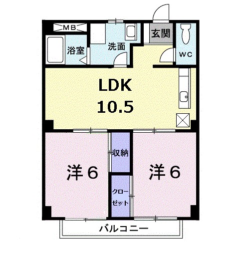 ブルーベリーハウスC 203号室 間取り