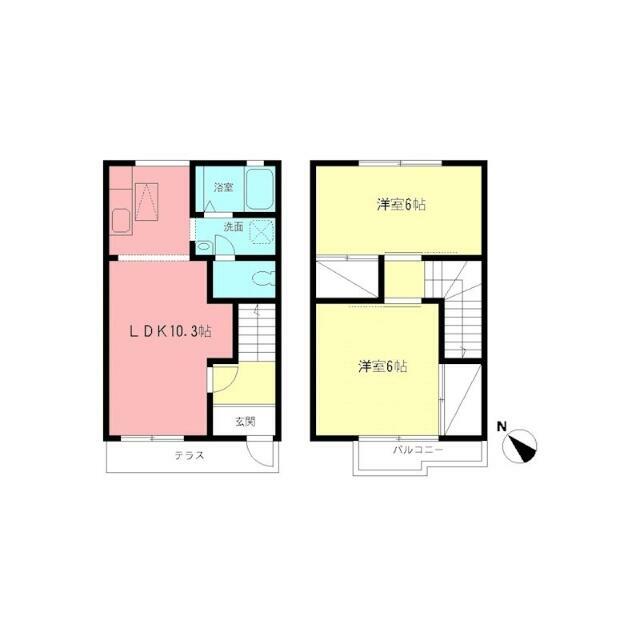 リバーサイドⅡ 102号室 間取り