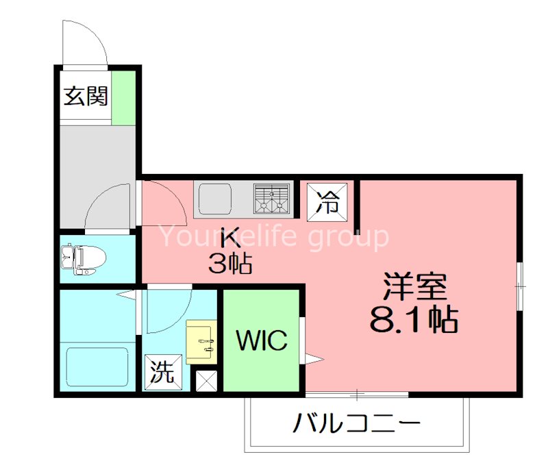 マオパレス愛甲石田 202号室 間取り