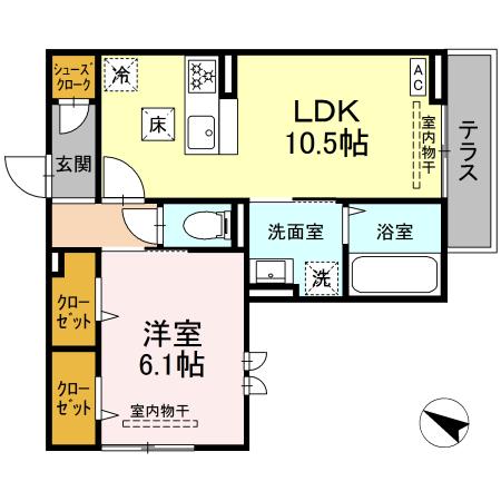 Pear Residence 103号室 間取り