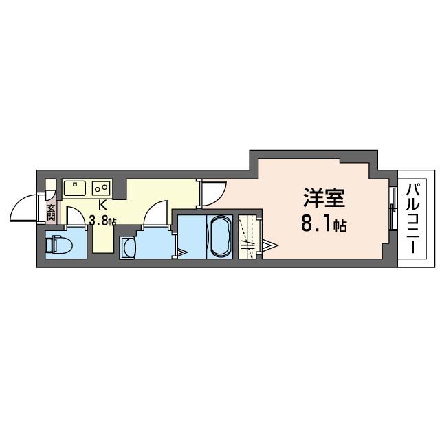 グラース八重咲 202号室 間取り