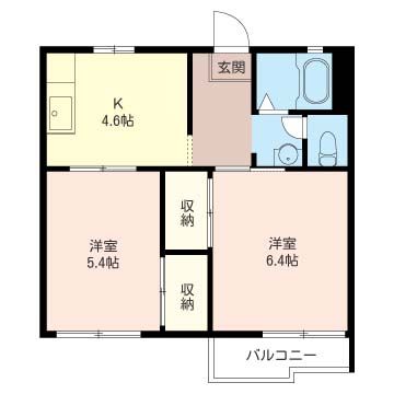 サンコーハイツ 203号室 間取り