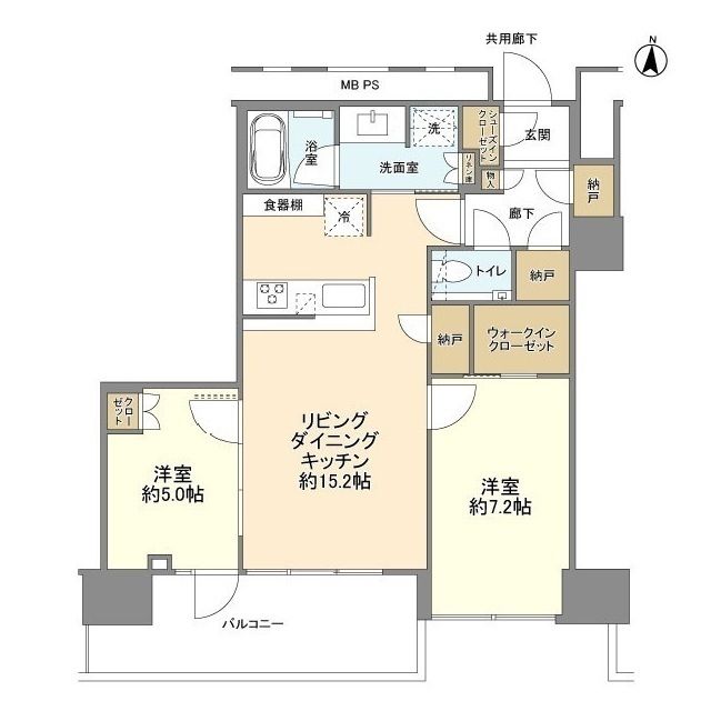 ＴＨＥ　ＴＯＷＥＲ　湘南辻堂 1504号室 間取り