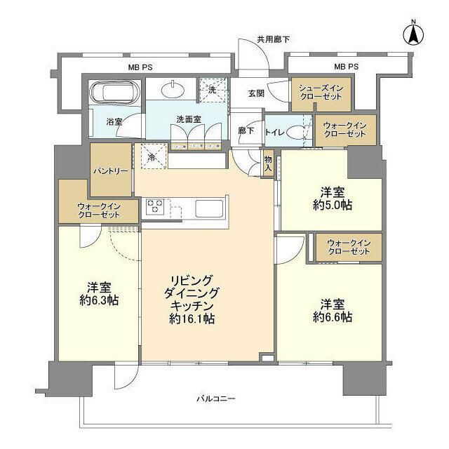 THE TOWER 湘南辻堂 1305号室 間取り