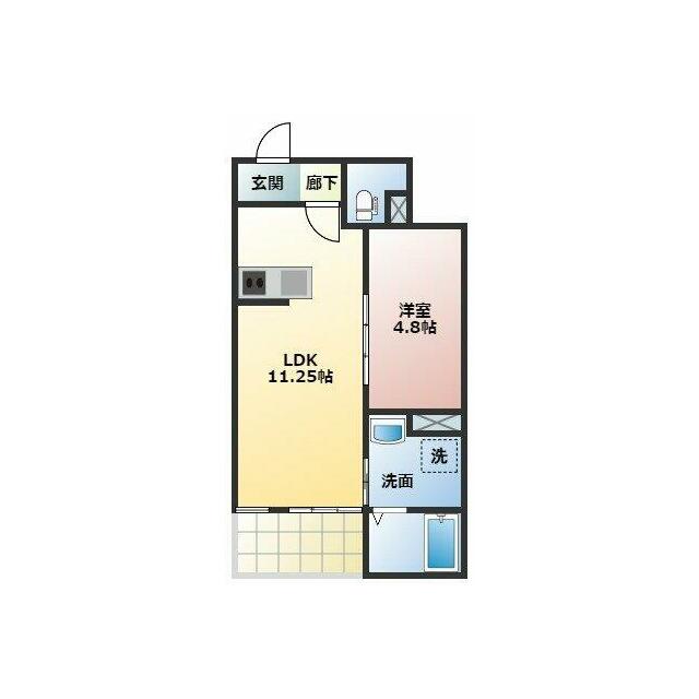 AIR ODAWARA KUNO 101号室 間取り