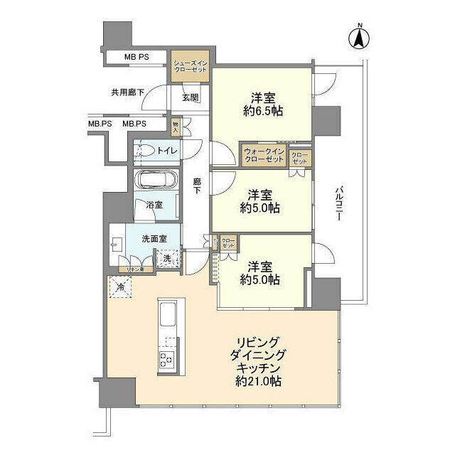 THE TOWER 湘南辻堂 1307号室 間取り