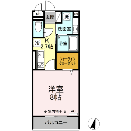 レスポワール ゼクス 302号室 間取り
