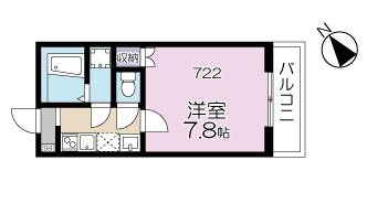 ベル・ラフィーネ 722号室 間取り