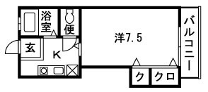 シャルム 102号室 間取り