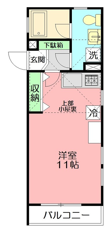 スカイコート 103号室 間取り